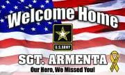 21"x36" - Army Military Welcome Home Banner - Personalized