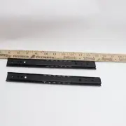 (2-Pk) Full Extension Soft Close Drawer Slides Black 10" x 1"