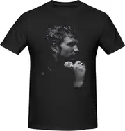 Layne Music Staley Shirt Men's Fashion Versatile Short Sleeve Crew Neck T-Shirt Black 2 L