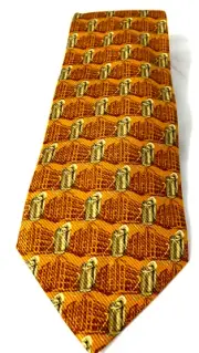 Mens Tie Silk New Necktie Hickey Freeman 1899 Multi Color 58 Long 3.75 Wide