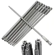 Driver Bit S2 Steel Hollow Torx Head Impact 6.35Mm Hex Shank T8-T40