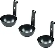 Leanockesa 3pcs Stainless Steel Egg Cooker Egg Cooker for Eggs Poached Egg Cooker Steamed Egg Cup Breakfast Griddle Poached Egg Maker Household Egg Cook Gadgets Boil Egg Cups