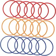 Parliky 24 Pcs Colorful Toss Rings Creative Plastic Ring for Parent Games for Hand Eye Coordination Training for Agility Practice and Family Fun