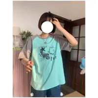 在飛比找蝦皮購物優惠-短袖T恤 女裝 寬鬆 透氣 夏季夏天 可愛 甜美 卡通 新款