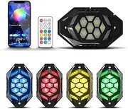 RGB Led Rock Lights Trail Rig Light Car Chassis Light for Off-Road Truck Boat Music Sync Bluetooth APP Control Undergolw,4pcs