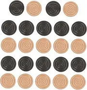 ERINGOGO 24pc Wooden Chess Pieces Sturdy Checkers Game Set Round Threaded Design for Chess Backgammon