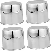 DRESSOOS 4pcs Metal Wheel Hub Covers Easy Installation Axle Caps for Rv Trailer Parts Outer Diameter Attractive Design for Rims Durable Wheel Center Caps