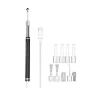 Ear Wax Removal Endoscope Earwax Remover Tool Ear Camera Ear Otoscope with 6 LED Lights -Black