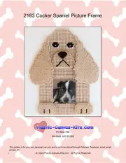 Cocker Spaniel Picture Frame-Plastic Canvas Pattern or Kit