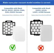 T2 Post Filters with Foam and Felt for Shark Navigator Zero-M Self-Cleaning Brushroll, Compatible with Parts 1238FT60 & 1239FT60