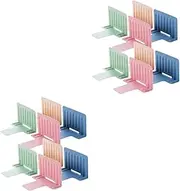 SHINEOFI 2sets Fridge Dividers Separator Kitchen Storage Supplies Refrigerator Organiser Drawer Organizers Draw Dividers 8pcs*2 Random Color