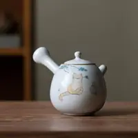 在飛比找ETMall東森購物網優惠-貓咪月白開片可養logo汝窯茶具