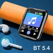 MP3 Music Player with Bluetooth 5.4 HiFi MP4 Walkman Full Touch Screen Built-in Speaker Recorder Camera Video Player Black