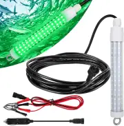 120 2835 SMD LED Underwater Fishing Light，8" 10.5W DC 12V 1000ML Green Night