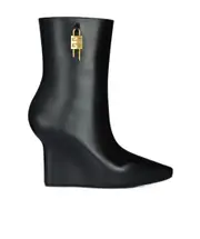 Givenchy Lock Plaque Detail Wedge Boots 35,37.5,36,37,38,35.5 black