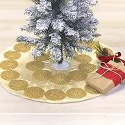 VHC Brands Holiday Decor Memories Mini Tree Skirt, 21" Diameter, Creme