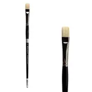 Trekell Hog Bristle Long Handle Artist Brush - Size #8 Bright
