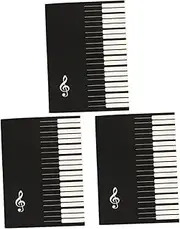 NULYLU 3pcs Music Manuscript Paper Notebook for Guitar Beginners Staff Notebook Beautiful Music Elements Cover Safe Lightweight Portable