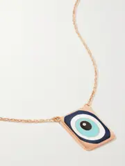 [Diane Kordas] Diane Kordas - 18-karat Rose Gold, Enamel And Diamond Necklace - One size One size Gold