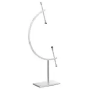 Metal Sphere Display Stand Holder Hold Up to 5.1" for Decoration, Silver
