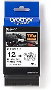Brother TZe-FX231 Label-Making Tape Black on White