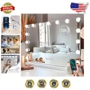Luxury 23x18" Hollywood Vanity Mirror with 15 LED Lights & 10X Magnification