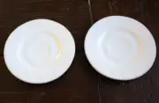 Juliska Portugal Stoneware 2 Quotidien Saucers White Truffle 7-1/4"