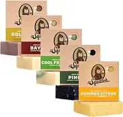 Dr. Squatch All Natural Bar Soap for Men, 5 Bar Variety Pack - Summer Citrus, Pine Tar, Cool Fresh Aloe, Bay Rum, Gold Moss