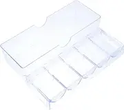 WHAMVOX Mahjong Chips Container Pp Plastic Storage Box Divided Compartments Easy to Use