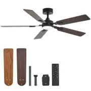 VONLUCE Ceiling Fans with Lights and Remote, 52" Ceiling Fan with 5 Blades, 6