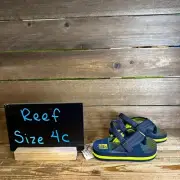 New NWT Little Kids Childrens Reef Ahi Blue Thong Sandals Flip Flops Size 4 C