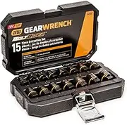 GEARWRENCH 1/4-Inch and 3/8-Inch Drive Bolt Biter Impact Extraction Socket 15-Pieces Set Multicolor 84783 One Size
