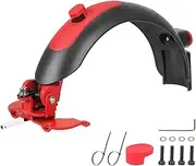 ulip Scooter Rear Fender Scooter Replacement Accessory with Tail Light with Brake Compatible with Segway Ninebot Max G30 G30D Scooter Gray Red