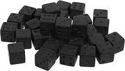 Toddmomy 30pcs Frosted Black Acrylic Dice Multi Sided Dices for Board Games Parties and Home Entertainment and Portable Game Props