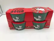 Hello Kitty Ceramic 4in Green Christmas Ramekins Set of 4 CC02B04030