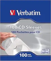 Verbatim CD/DVD Paper Sleeves-with Clear Window 100pk