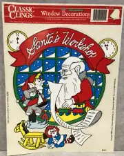 Vintage 1992 Classic Santa’s Workshop Static Clings Window Decorations
