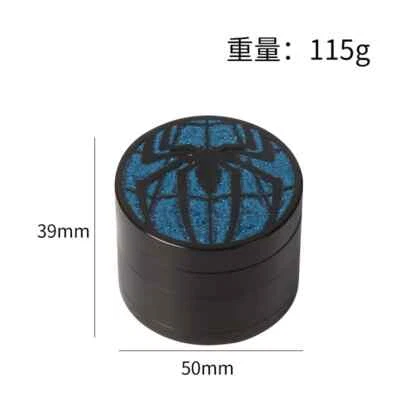 50mm Spider Logo 4 Layer Spice Herb Grinder Metal Herb/Spice Grinder