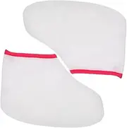 DECORNIJIA 1pair Paraffin Wax Booties Spa Reusable Foot Liners Hook Closure Comfortable Wax Treatment Design for Spa