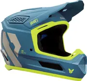Thor Fleet Forge, motocross helmet , color: Matt Blue/Grey/Neon-Yellow , size: M