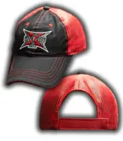 ZINK DUCK & GOOSE CALLS AVIAN-X RED AND BLACK TRUCKERS HAT NEW!!!!!
