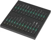 Wera 05150106001 Kraftform Micro Screwdriver 24PC w/9715 Foam Insert- US Shipper