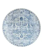[Rug Culture] Evoke Frost Blue Transitional Round Rug