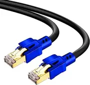 CAT 8 Ethernet Cable 100ft,Yeung Qee High Speed 26AWG 40Gbps 2000Mhz Patch Cord, with Gold Plated RJ45 Connector,High Speed LAN Network Cable, for Outdoor, Router, Modem, Gaming,Xbox(30m)