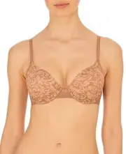Natori Womens Sheer Illusion Contour Underwire Buff/Lt Mocha 32C