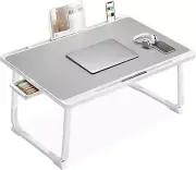 Laptop Desk for Bed, Laptop Bed Tray Desk, Foldable Laptop Table with Storage Dr