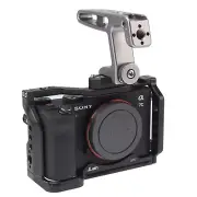 Aluminum Alloy Camera Cage+ Nato Top Handle Grip Cold Shoe for Sony Alpha 7C A7C