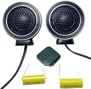 Aluminum Shell Car Universal Modified Audio Fever Easy to Install Tweeter HiFi Stereo Speaker Set with Capacitor.