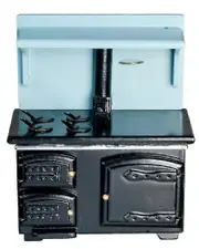 Dolls House Victorian Cooker Wood Stove Miniature 1:12 Scale Kitchen Furniture