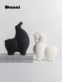 在飛比找松果購物優惠-北歐風陶瓷動物擺件 居家裝飾品現代風格客廳裝飾 (0.7折)